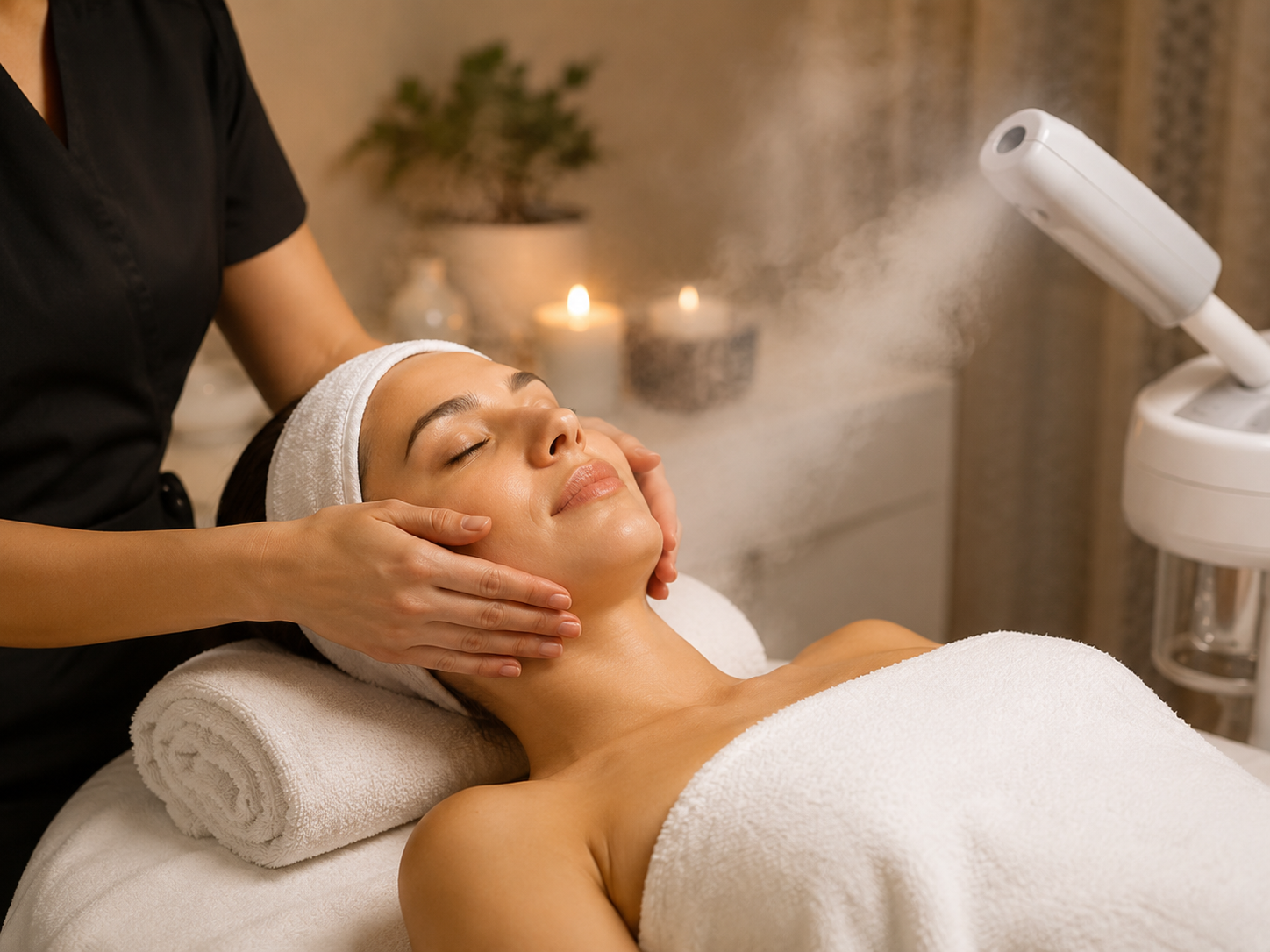 Facial service at Five Points Massage